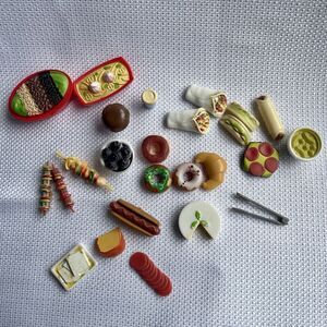 Miniature Plastic‎ Food Items Dollhouse Accessories Play Set 20+ Items